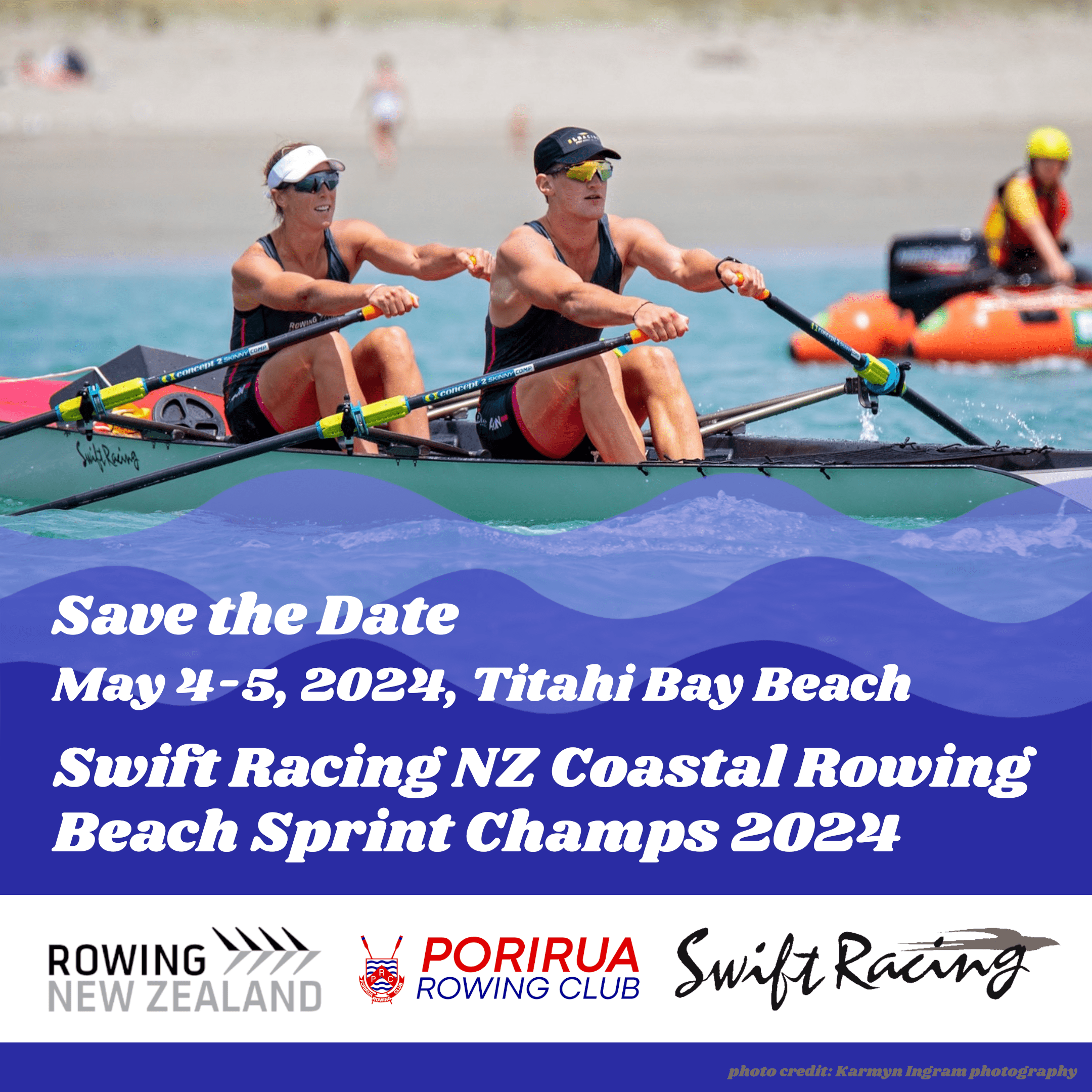 Swift Racing NZ Coastal Rowing Beach Sprint Champs 2024 Porirua   NZRBSC B 001 Min 